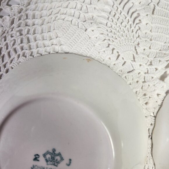 Johnson Bros. Dessert Bowls Ironstone Set of 2 White with Blue Floral Pattern - Picture 7 of 11